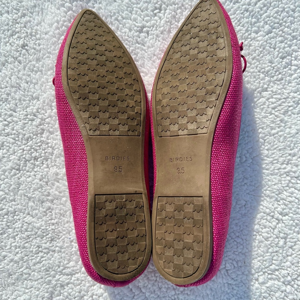 Birdies Pink Ballet Flats Bow Detail Size 9.5 - Picture 4 of 7